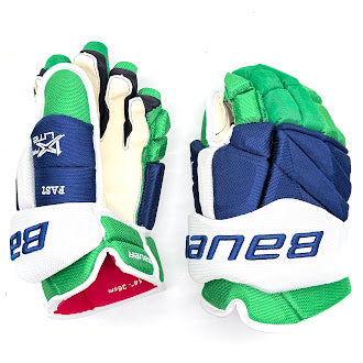 Bauer Vapor 1X Lite Pro - NHL Pro Stock Glove - Jesper Fast (Blue/Green/White)