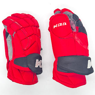 CCM HG12 - Used NHL Pro Stock Glove - Carolina Hurricanes (Red/Black)