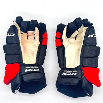 CCM HGTK - Used NHL Pro Stock Glove - Carolina Hurricanes (Black/Red) #2