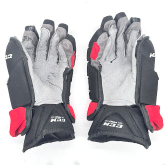 CCM HG12 - Used NHL Pro Stock Glove - Carolina Hurricanes (Black/Red)