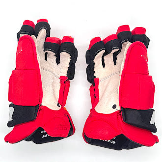 CCM HGJS - Used NHL Pro Stock Glove - Carolina Hurricanes (Red/Black)
