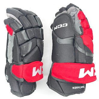 CCM HG12 - Used NHL Pro Stock Glove - Mikko Rantanen (Black/Red)