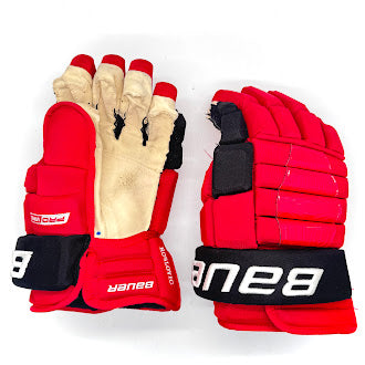Bauer Pro Series - Used NHL Pro Stock Glove - Jack Roslovic (Red/Black)