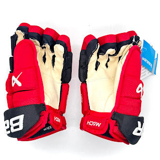 Bauer Supreme Mach - NHL Pro Stock Hockey Gloves - Sebastian Aho (Red/Black)