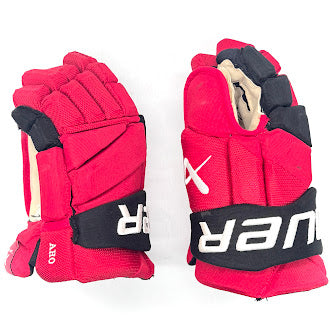 Bauer Vapor Hyperlite - Used NHL Pro Stock Glove - Sebastian Aho (Red/Black) #2