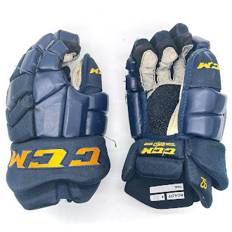 CCM HG42PP - Used OHL Pro Stock Glove (Navy/Yellow Text)