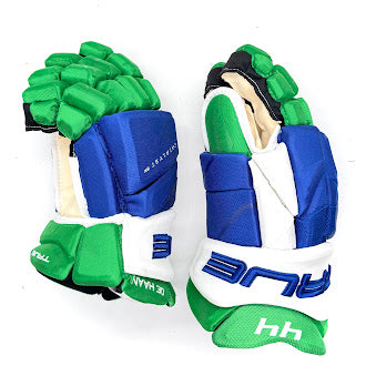 True Catalyst 9X - NHL Pro Stock glove - Calvin De Haan (Blue/Green/White)