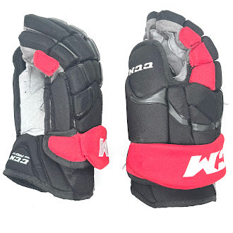 CCM HG12 - Used NHL Pro Stock Glove - Carolina Hurricanes (Black/Red)