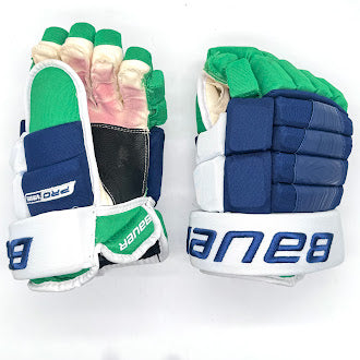 Bauer Pro Series - Used NHL Pro Stock Glove - Ethan Bear (Blue/Green/White)
