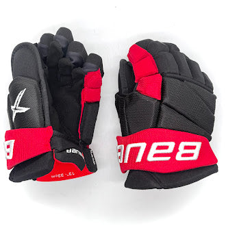 Bauer Vapor Hyperlite - NHL Pro Stock Glove - Ondrej Kase (Black/Red)