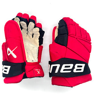 Bauer Vapor Hyperlite - Used NHL Pro Stock Glove - Sebastian Aho (Red/Black) #2