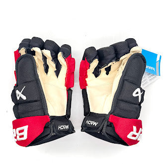 Bauer Supreme Mach - NHL Pro Stock Hockey Gloves - Sebastian Aho (Black/Red)