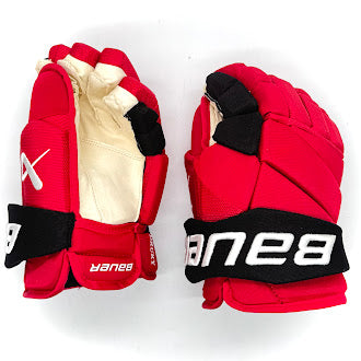 Bauer Vapor Hyperlite - NHL Pro Stock Glove - Jack Drury (Red/Black)