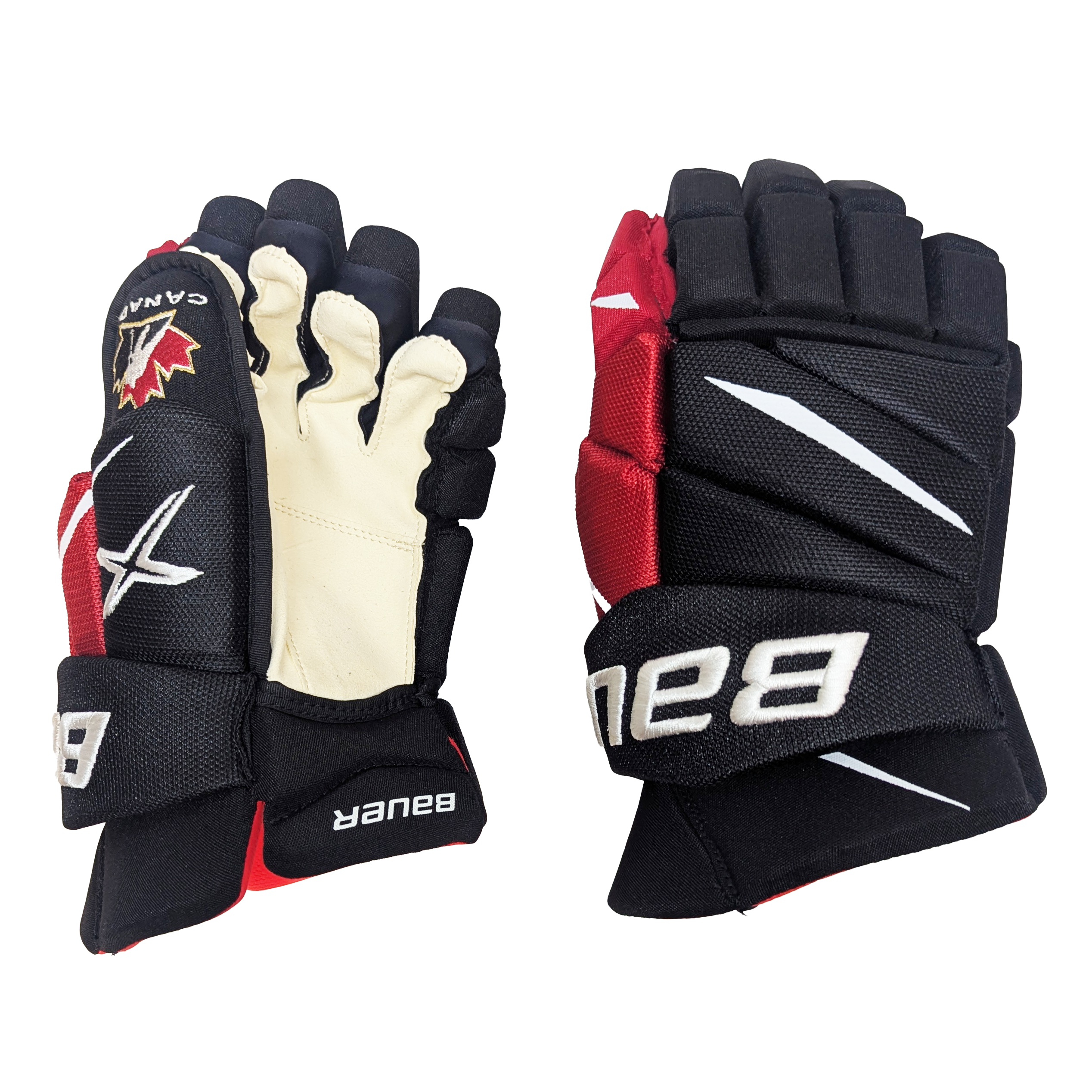 Bauer Vapor 2X Pro - Team Canada Pro Stock Hockey Gloves (Black/Red/White)