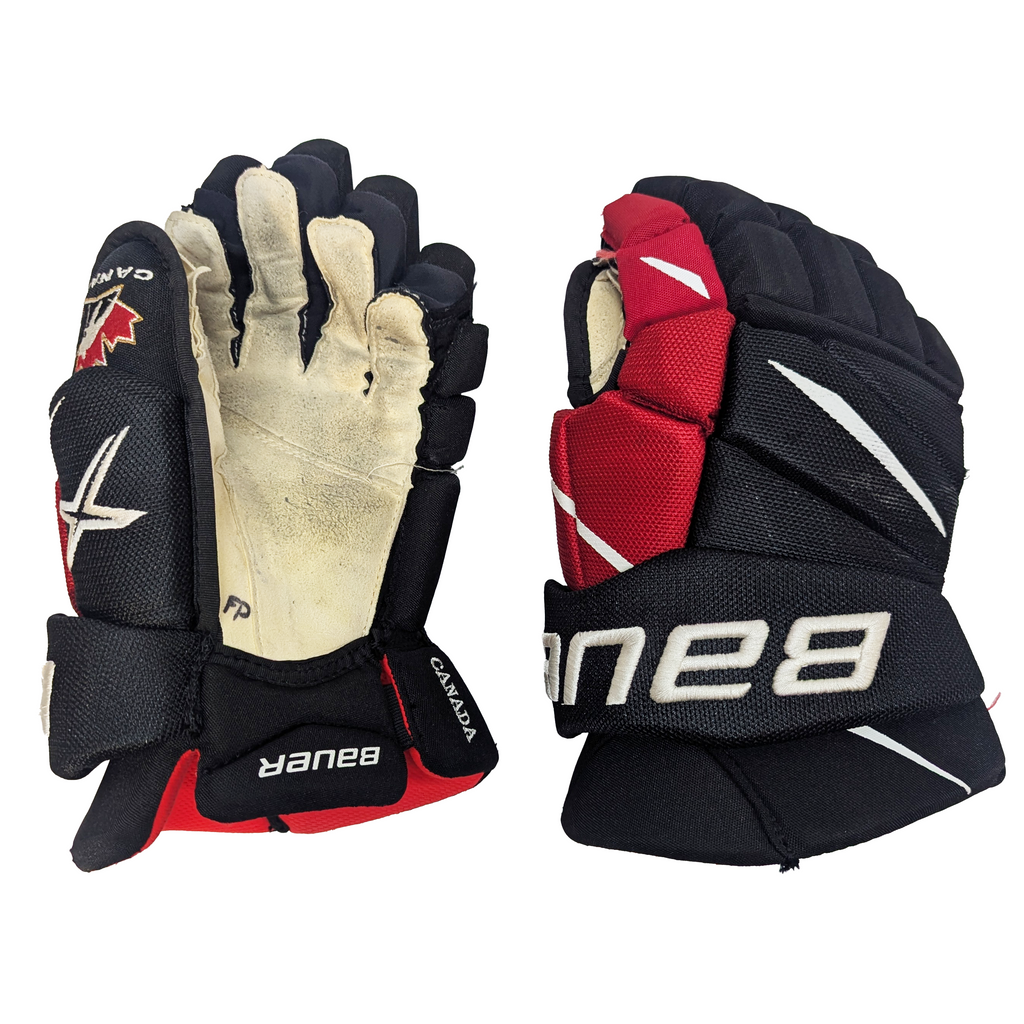 Bauer Vapor 2X Pro - Used Team Canada Pro Stock Hockey Gloves (Black/Red/White)
